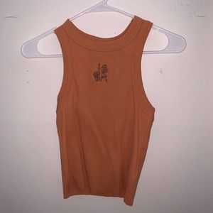 orange halloween crop tank